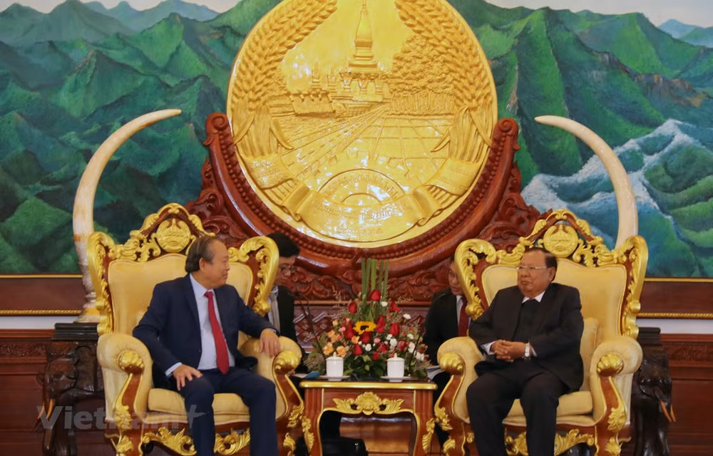 Dirigentes de Laos reiteran consideración a lazos con Vietnam como factor vital para el desarrollo ảnh 1