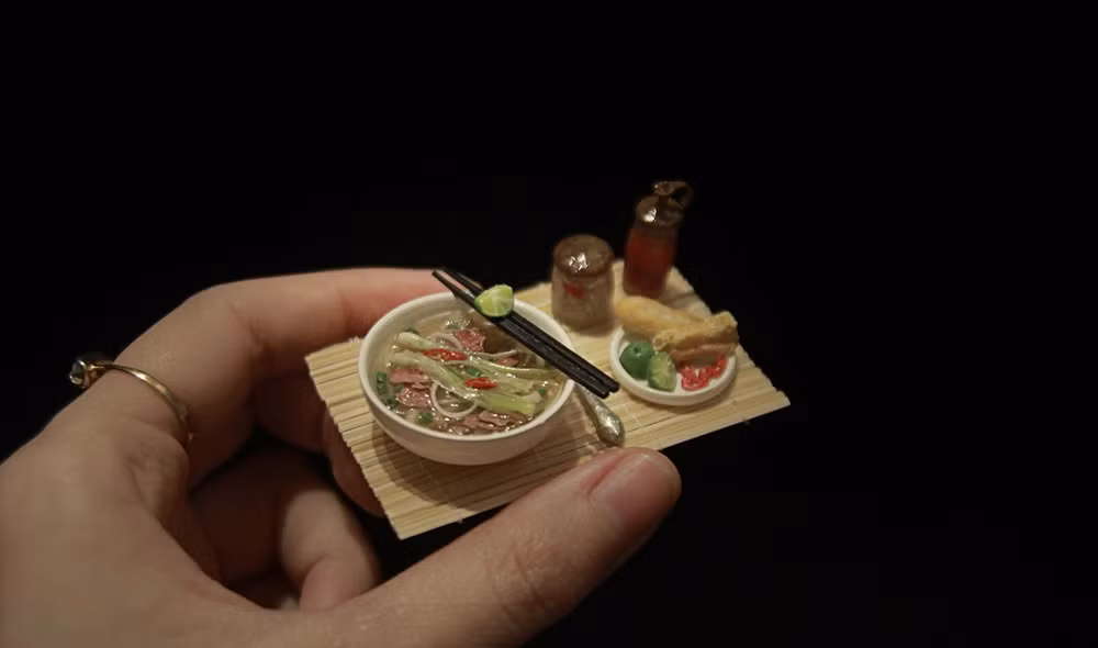 Culinaria vietnamita en miniaturas de arcilla ảnh 1