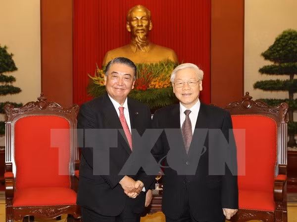 Líder partidista de Vietnam satisfecho ante desarrollo de relaciones con Japón ảnh 1
