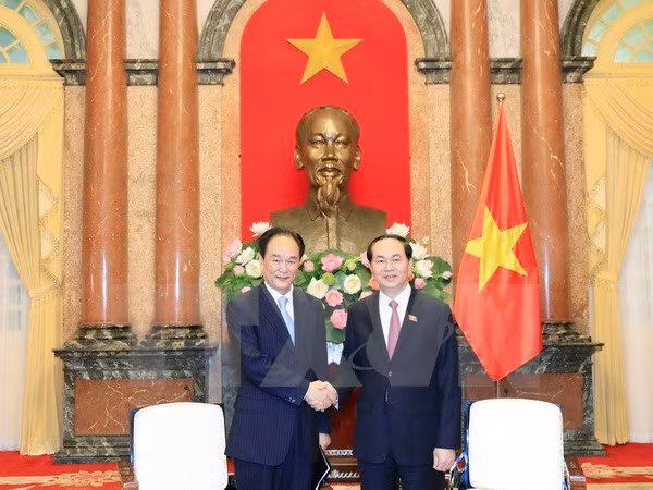 Presidente vietnamita insta a mayores nexos entre VNA y Xinhua ảnh 1