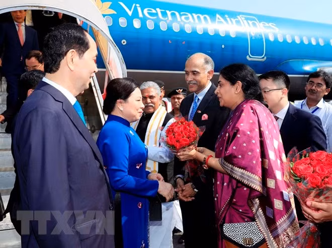Presidente de Vietnam llega a la India para iniciar visita estatal ảnh 1