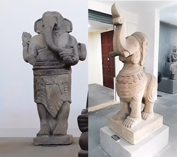 Dos esculturas en Da Nang nombradas tesoros nacionales ảnh 1