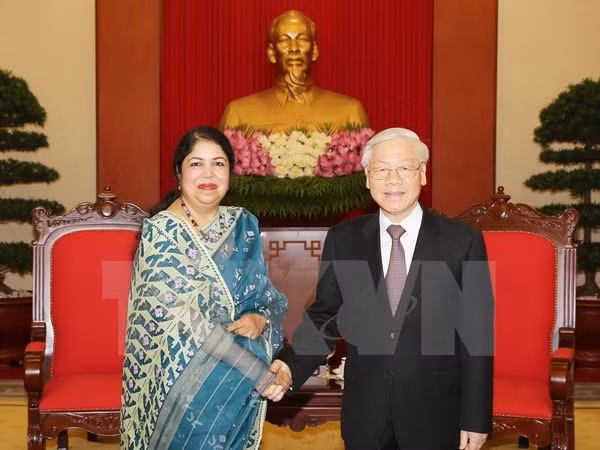 Máximo dirigente partidista vietnamita respalda nexos económicos con Bangladesh ảnh 1