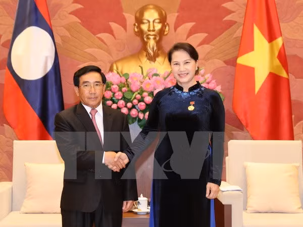 Parlamentos de Vietnam y Laos por contribuir a fomento de relaciones binacionales ảnh 1