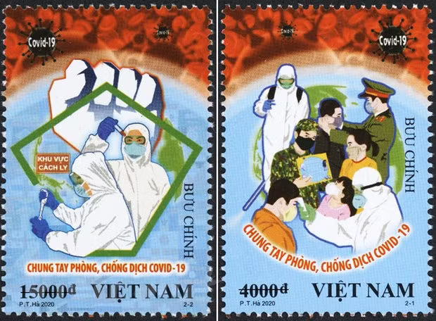 Vietnam busca elevar conciencia pública sobre el coronavirus con la emisión de sellos ảnh 1
