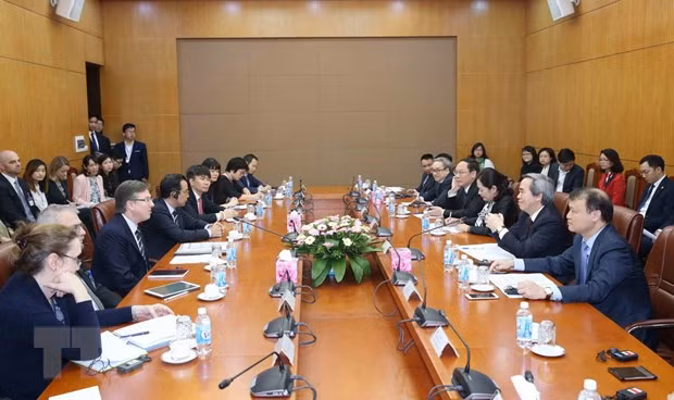 Dirigente partidista de Vietnam recibe a delegación del Consejo Empresarial Estados Unidos - ASEAN ảnh 1