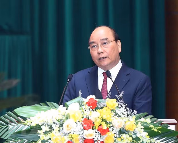 Presidente vietnamita asiste a conferencia sobre el trabajo político en el Ejército ảnh 1