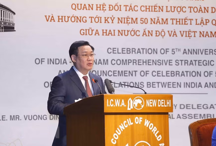 Celebran quinto aniversario de Asociación Estratégica Integral Vietnam - India ảnh 1