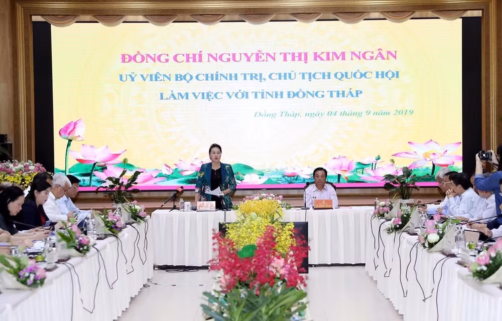 Presidenta del Parlamento vietnamita destaca el desarrollo agrícola en provincia de Dong Thap ảnh 1