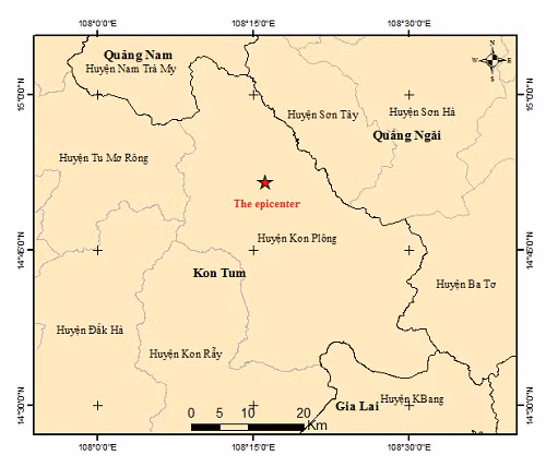 Reportan cinco terremotos en provincia altiplana de Kon Tum ảnh 1