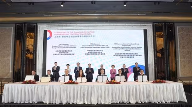 Singapur y Shanghái firman 15 acuerdos económicos ảnh 1 Singapur y Shanghái firman 15 acuerdos económicos ảnh 1