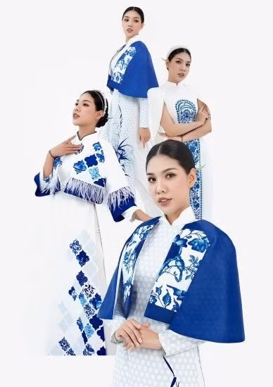 Presentan las colecciones de Ao dai, inspiradas en la cultura de Hanoi ảnh 1