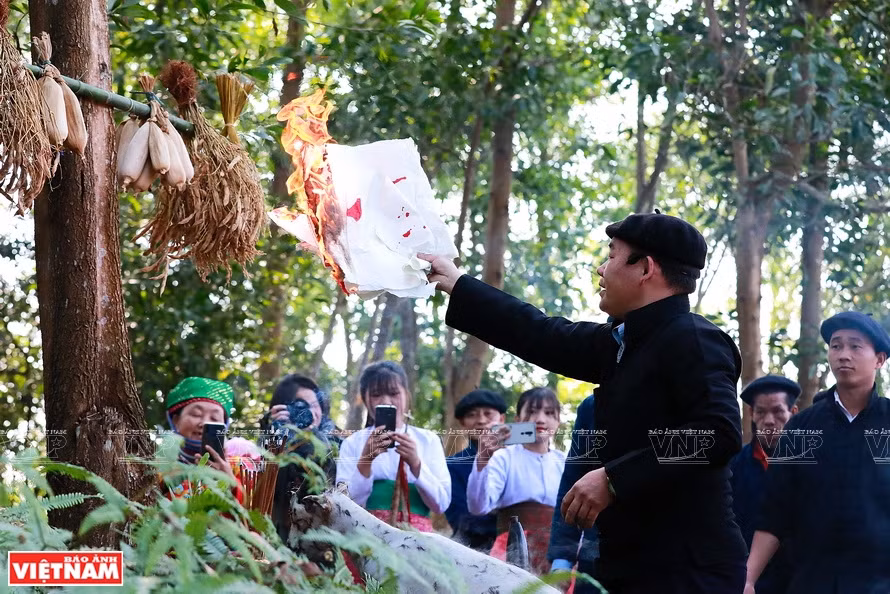 Culto al dios del bosque de etnia Mong en Vietnam ảnh 1