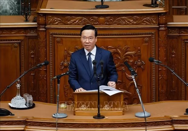 Presidente vietnamita pronuncia discurso en Dieta Nacional Japonesa ảnh 1
