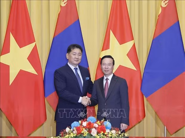 Presidente vietnamita se entrevista con su homólogo mongol ảnh 1