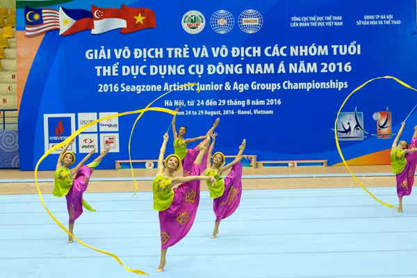 Celebran Torneo Juvenil de Gimnasia de Sudeste de Asia en Hanoi ảnh 1