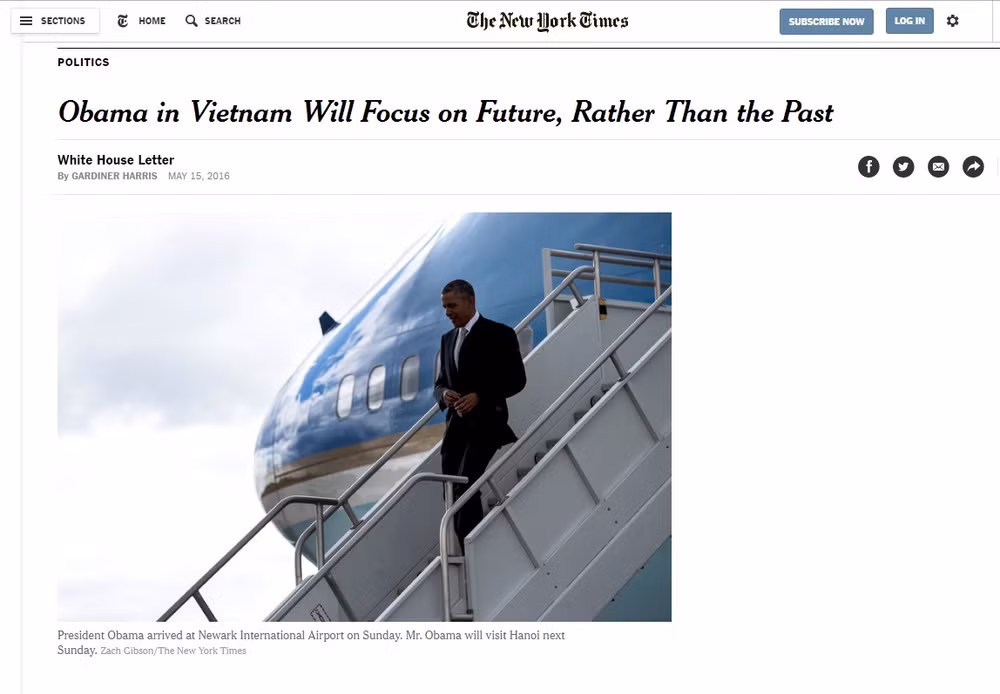 The New York Times publica artículo sobre próxima visita de Obama a Vietnam ảnh 1