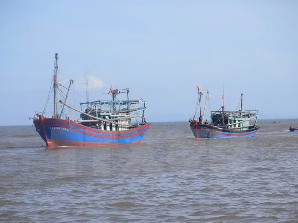 Pescadores vietnamitas salvados por equipos de rescate chinos regresan a casa ảnh 1