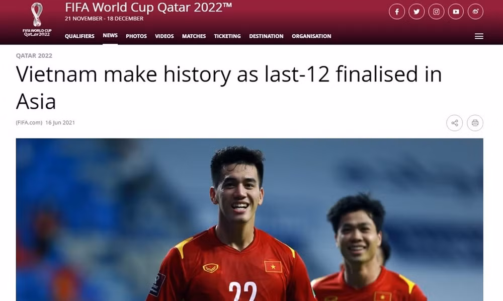 FIFA impresionada por logros históricos de selección nacional vietnamita ảnh 1