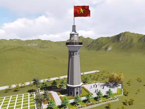 En construcción asta de bandera Lung Po en provincia norvietnamita ảnh 1