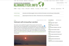 Exalta revista alemana impulso de uso de energía renovable en Vietnam