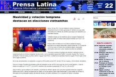 Prensa internacional informa sobre elecciones generales de Vietnam
