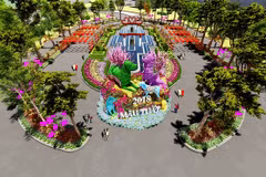 Celebran en Vietnam festival de flores sobre maravillas del mundo