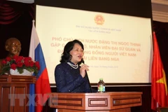 Vicepresidenta vietnamita se reúne con connacionales residentes en Rusia 