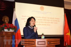 Vicepresidenta vietnamita se reúne con connacionales residentes en Rusia 