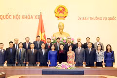 Presidenta del Parlamento de Vietnam dialoga con embajadores nacionales en extranjero 