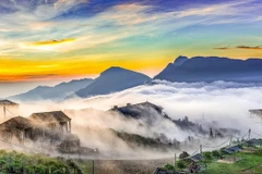 Belleza de la montaña vietnamita de Mau Son