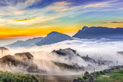 Belleza de la montaña vietnamita de Mau Son