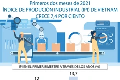 Índice de producción industrial de Vietnam en el primer bimestre de 2021