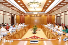 En la reunión del Buró Político. (Foto: VNA)