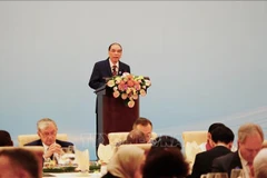 El exsecretario general del Partido Comunista de Vietnam, Nong Duc Manh, habla en el evento. (Foto: VNA)