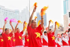 Tres mil vietnamitas de edad avanzada participan en espectáculo de gimnasio y yoga