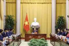 Presidente vietnamita se reúne con jóvenes parlamentarios japoneses 