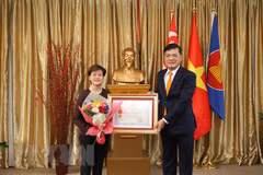 Entregan distinciones vietnamitas a exembajadora de Singapur en Vietnam