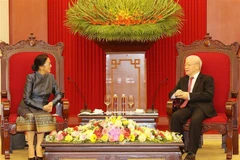 Máximo dirigente partidista de Vietnam se reúne con vicepresidenta de Laos