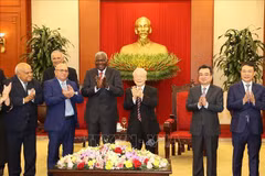 Máximo dirigente partidista vietnamita recibe a presidente parlamentario de Cuba