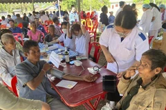 Médicos vietnamitas brindan consulta médica gratuita a coterráneos y laosianos en Laos