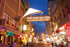 Calle de Bui Vien en Ciudad Ho Chi Minh, destino indispensable para mochileros