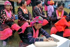 Arte de tejido de los Mong en zonas montañosas de Vietnam 