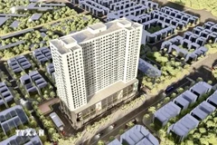 El diseño de un proyecto de vivienda social que ofrece 440 apartamentos para personas de bajos ingresos en la zona urbana de Ha Dinh, en Hanoi. (Foto: VNA)