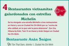Se otorgan estrellas Michelin de cuatro restaurantes vietnamitas 