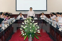Presidente Truong Tan Sang en el encuentro con funcionarios del Ministerio de Justicia (Fuente:VNA)