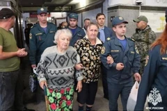 Evacuan a pobladores en Kursk. (Fuente: Getty Images/VNA)