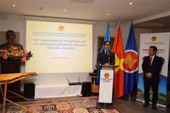 El viceministro de Relaciones Exteriores vietnamita, Do Hung Viet, interviene en el evento. (Fuente: VNA)