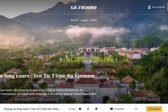 Montaña sagrada de Yen Tu en el diario Le Figaro. (Fotografía: Nhan Dan)