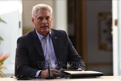 El primer secretario del Partido Comunista de Cuba y presidente del país caribeño, Miguel Díaz-Canel Bermúdez. (Fuente: AFP/VNA)